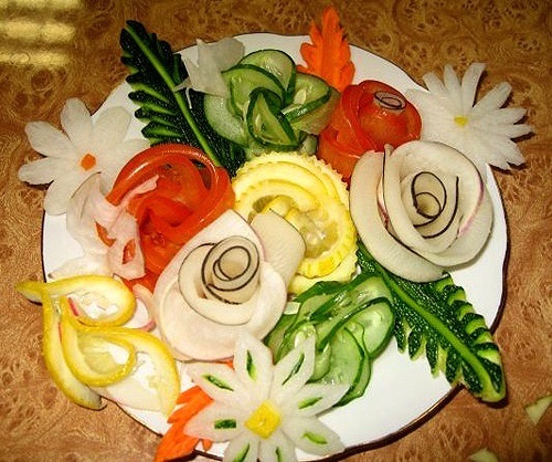 Салат Креветки в цветах