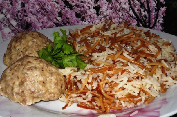 Рис с жареными макаронами по турецки