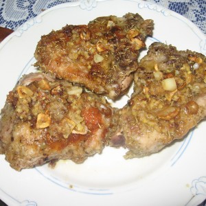 Куриная пикката с запеченной овощной смесью